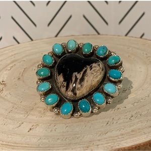 SOLD Palm root heart ring